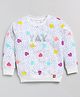 giniekids Full Sleeves Heart & Yay Text Printed Sweatshirt - White