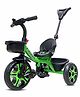 Kidsmate Junior Plug N Play Kids/Baby Tricycle with Parental Control, Storage Basket, Cushion Seat and Seat Belt - Green