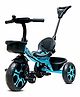 Kidsmate Junior Plug N Play Kids/Baby Tricycle with Parental Control, Storage Basket, Cushion Seat and Seat Belt- Blue