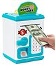 Fiddlerz ATM Piggy Bank Money Saving Bank for Real Money Cash Coin School Bag Style Musical Money Safe for Kids Roll Of Paper Money Bank with Finger Print Sensor - Color May Vary