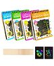 ADKD Scratch art book Wooden Stylus for Kids For Birthday Return Gifts For Kids pack of 4- (Color May Vary)