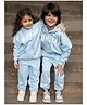 Nap Chief Pure Cotton Full Sleeves Mumbai Text Printed Co Ord Set - Blue