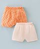 Ben Benny Interlock Cotton Knit Knee Length Shorts Solid & Star Print Pack of 2 - Multicolour