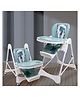 Polka Tots Premium High Chair for Babies  ChicChow Chariot Unicorn Print | 7 Height Levels, Compact Fold, 3 Recline Positions, Footrest, 5-in-1 Safety Harness & Extra Cushion