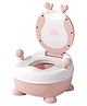 Polka Tots Swoosh Whoosh Fawn Potty Training Seat With Lid | Cushion Seat | Cleaning Accessories (Peach)