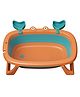 Polka Tots Splish Splash Foldable Bathtub With Temperature Sensitive Plug For Baby Kid - Orange