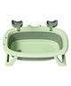 Polka Tots Splish Splash Foldable Bathtub With Temperature Sensitive Plug For Baby Kid - Green