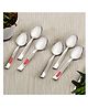 HAZEL Stainless Steel Small Spoons Set of 6 Baby Serving Spoon