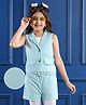 Mark & Mia Short Sleeves Party Jacket with Shorts With Inner Top- Green