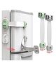 Bembika Child Safety Lock For Fridge, Drawers, Cupboard, Cabinet, Window Green Grey - 2 Pcs