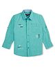 GINI & JONY Cotton Full Sleeves Typography Printed Shirt - Turquoise