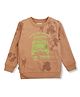 GINI & JONY Full Sleeves Topographic Theme Printed Sweatshirt- Orange