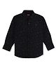 PALM TREE Cotton Full Sleeves Abstract Printed Shirt - Black