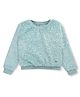 GINI & JONY Full Sleeves Foil Printed Fur Detailed Sweatshirt - Blue