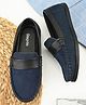 Steprite Colour Blocked Moccasins Loafers - Navy Blue