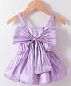 Kookie Kids Sleeveless Solid Color Top Bow Applique - Purple