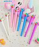 Baby Miniature Unicorn Foam Blue Gel Pen 0.5mm For Return Gift- Pack of 4-Design and Colour may vary