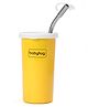 Babyhug Stainless Steel  Tumbler with Straw  450 ml, Yellow | Leak-Resistant | BPA Free | Silicone Straw | Dishwasher Safe | Travel Friendly | Ideal for Newborns & Toddlers