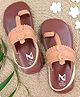 The Madras Trunk Strap Designed Detailed Kolhapuris Sandals - Brown And Tan