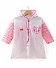 Babyhug Below Knee Length Full Sleeves Raincoat Owl Print - White
