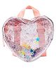 SKIP HOP Bags Clear Glitter Heart Backpack - 7 Inches