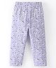 Fido Single Jersey Three Fourth Leggings Floral Print - Purple