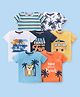 Babyhug 100% Cotton Knit Half Sleeves T-Shirt with Tiger Graphics Pack of 7-Multicolour