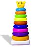 Vinmot 9 Pcs Educational Multicolored Stacking Teddy Plastic Rings Tower Set for Kids
