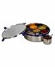 PddFalcon Stainless Steel EcoNxt Masala Dabba Sat of 7 Blue 1100ml