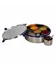 PddFalcon Stainless Steel EcoNxt Masala Dabba Sat of 7 Blue 1700 ml