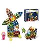 Sanjary Light Magnetic Blocks Set of 57 Pcs - Multicolor