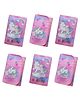 PARTEET Canvas Wallet for Kids, Card Holder Wallet, Folding Canvas Printed Genuine Wallet, Purse, Card Holders for Kids (6Pc, Pink)