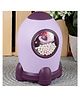 PARTEET Space Shape Gullak Money Bank with Key Lock and Password Secure Piggy Bank Unique Coin Savings Box with Key and Password Protection - Maroon