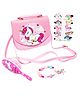 PARTEET Combo (Pack of 4 Items) for Birthday Return Gifts for Kids1 Unicorn Printed Pop it Fer Purse, 1 Unicorn Comb, 1 Unicorn Bracelet and 10Pc Unicorn Clip for Girl Kids