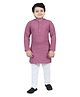 BT DEZINES Full Sleeves Chikankari Sequin Embroidery Kurta Pyjama Set - Onion