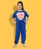 Ninos Dreams Half Sleeves Stay Kind To Yourself Text Printed Coordinating Top & Joggers - Blue