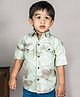 Polka Tots  Full Sleeves Camouflage Printed Shirt - Green