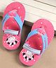 Cute Walk by Babyhug Flip Flops with Back Strap Cow Print - Pink