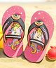 Cute Walk by Babyhug Flip Flops with Back Strap Unicorn Print - Blue & Pink
