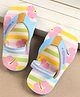 Cute Walk by Babyhug Flip Flops with Back Strap Floral Print - Pink
