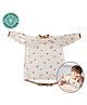 Bibado Stain & Water Proof Bib for babies- Long Sleeve Coverall Shirt Weaning Bib-  Forest Friends Print- Beige