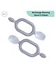 Bibado 2 in 1 Spoon and Dipper Set for Self Feeding, Easy Grip for toddlers- Blue (Pack of 2)
