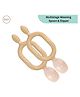Bibado 2 in 1 Spoon and Dipper Set for Self Feeding, Easy Grip for toddlers- Brown (Pack of 2)