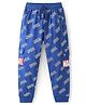Pine Kids Marvel Cotton Looper Knit Full Length Lounge Pant Text Print - Blue
