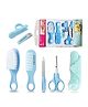 Majestique Baby Grooming Set,  Brush, Comb, Clipper, File & Baby Towel - (7 in 1 Blue)