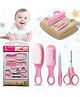 Majestique Baby Grooming Set,  Brush, Comb, Clipper, File & Baby Towel - (7 in 1 Pink)