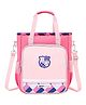 Little Surprise Box Soccer theme dual style Shoulder Backpack style Bag Pink- Height 16.9 cm