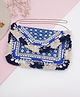 Fabbhue Women's Blue Hand Embellished/Sequined Envelope Boho Clutch - Blue