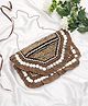 Fabbhue Women's Multicolor Hand Embroidered Boho Clutch - Multi Color