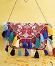 Fabbhue Women's Red Fringess Hand Sequined Foldover Clutch Purse - Multi Color